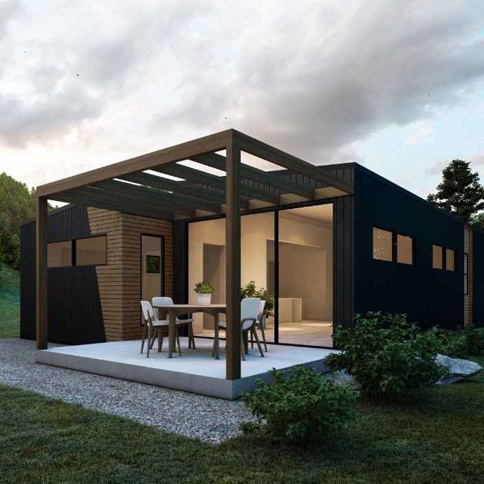 Estero exterior rendering — angle