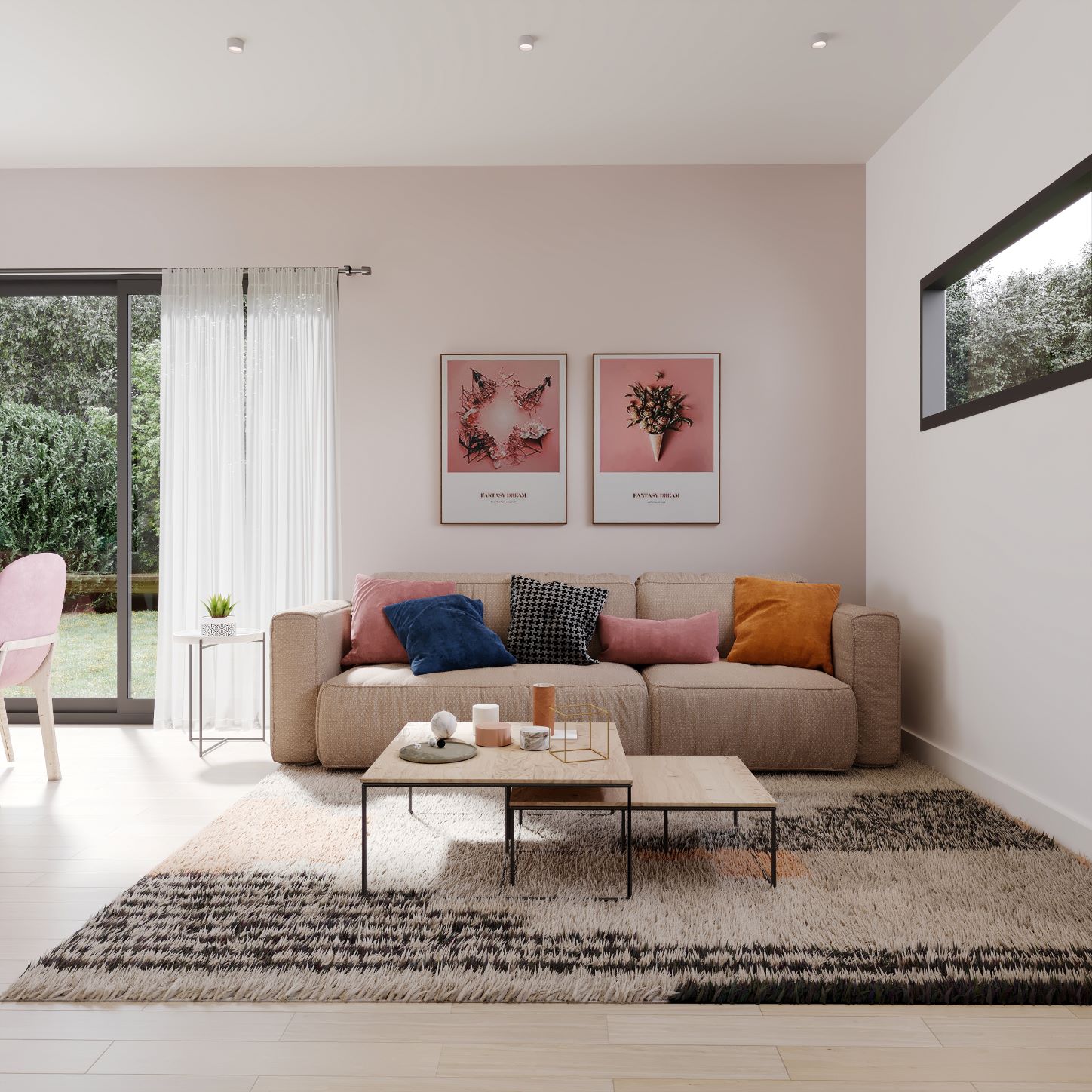 Sonora interior rendering — dining